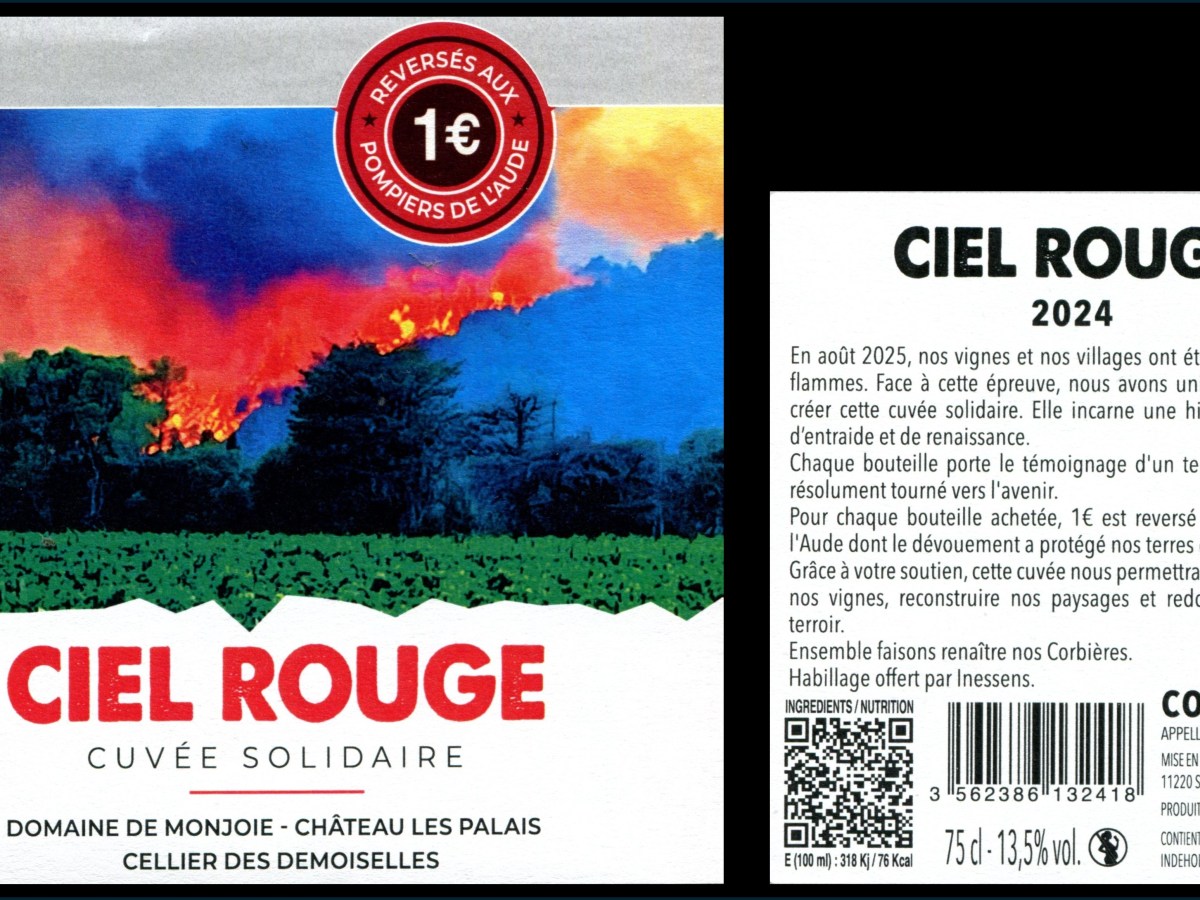 CIEL ROUGE, une cuvée solidaire après les incendies de l’Aude en&nbsp;2025