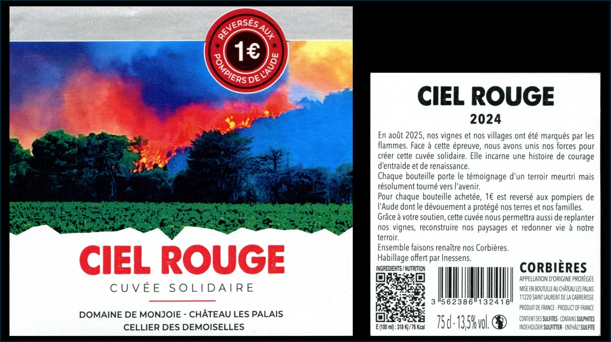 CIEL ROUGE, une cuvée solidaire après les incendies de l’Aude en&nbsp;2025